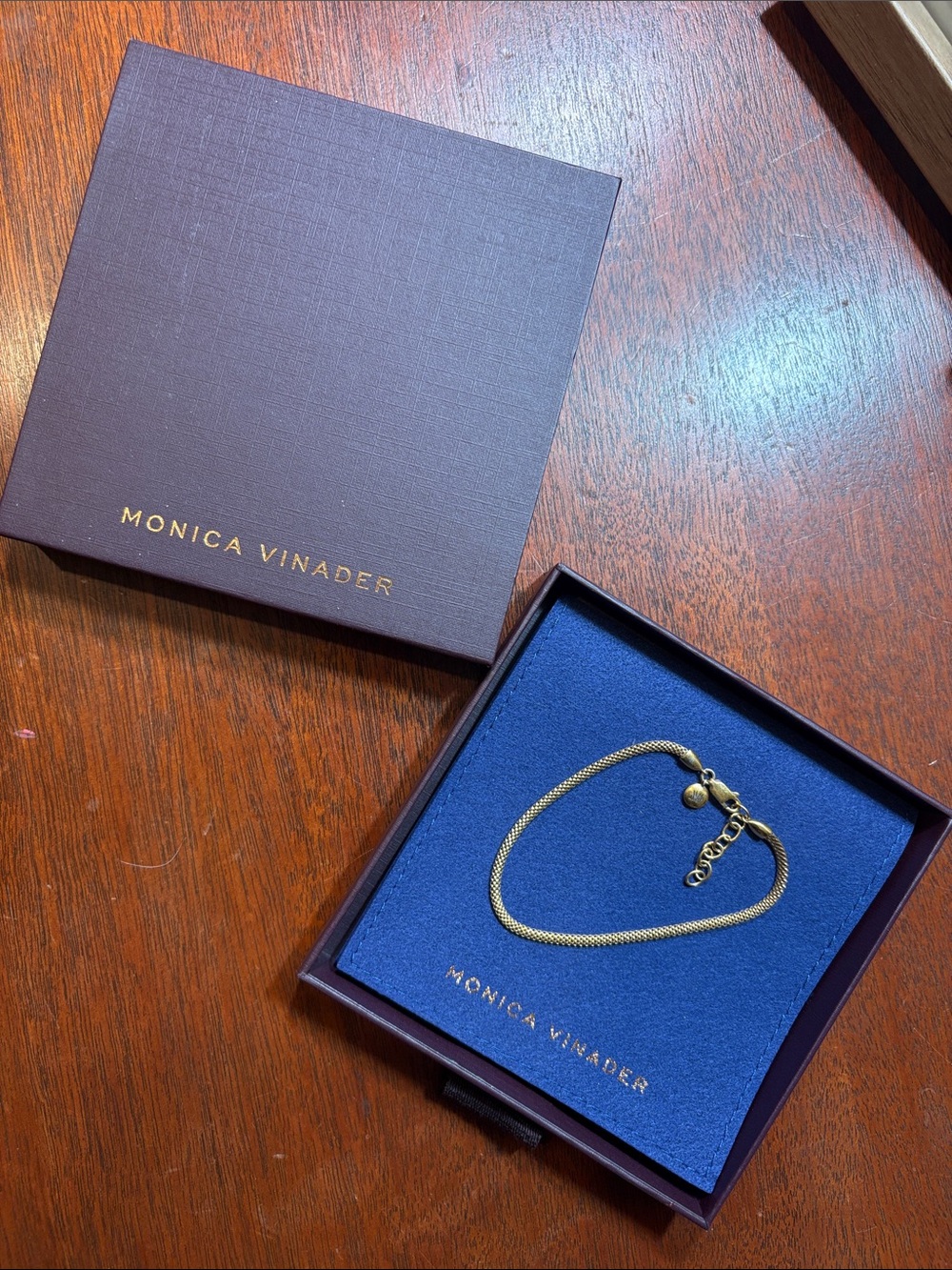 MONICA VINADER Gold Mesh Chain Bracelet